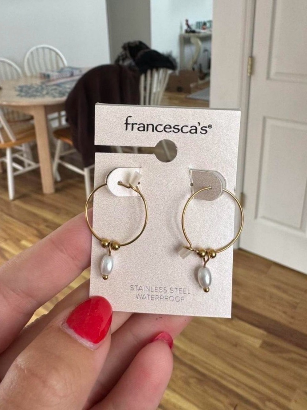 Pearl Hoop Earrings